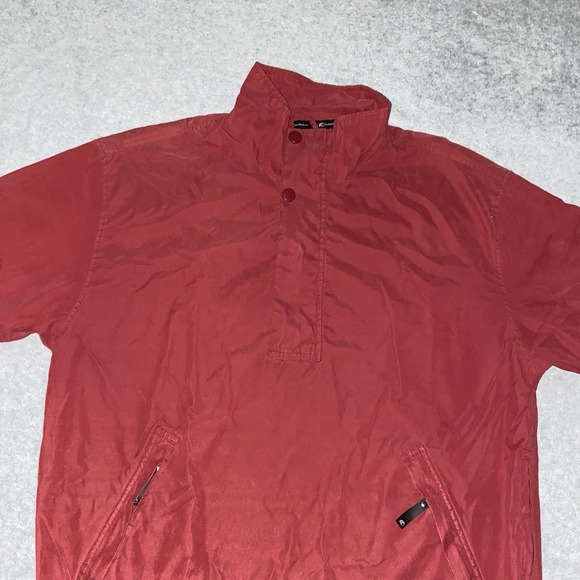 Vtg‎ Firethorn F-Tech Windbreaker Men's S Red Short Sleeve Pullover 90s Y2K Golf - Picture 2 of 13